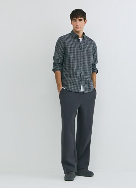 Рубашка в клетку, Серый OSTIN