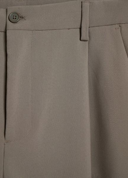 Широкие брюки со складками, Бежевый OSTIN