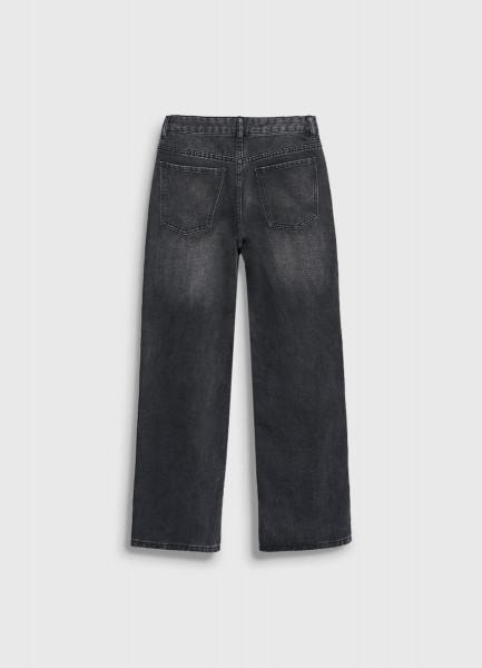 Прямые джинсы для девочек, Черный OSTIN