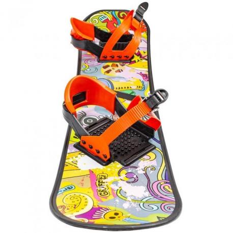 Сноуборд пластиковый с ЖЕСТКИМ креплением, СД 01.00, желтый 1Toy