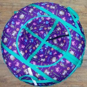 Тюбинг-ватрушка Спортгид "Ватрушка принт", санки надувные с камерой, фиолетовый, 80 см СПОРТГИД