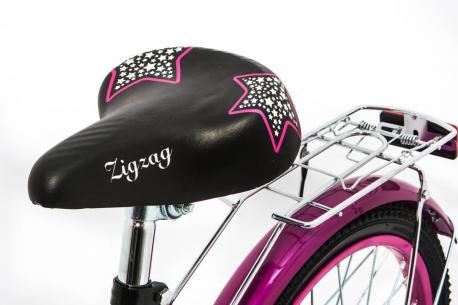 Детский велосипед  GIRL 14", черный/малиновый Zigzag