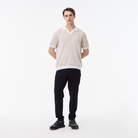 Мужское трикотажное поло  из смеси органического хлопка и льна Lacoste