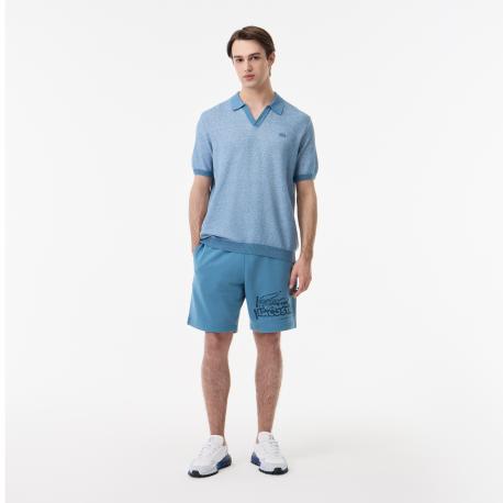 Мужское трикотажное поло  из смеси органического хлопка и льна Lacoste