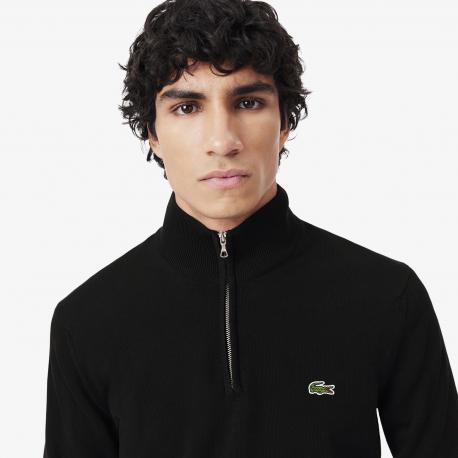 Мужской хлопковый свитер  на молнии с высоким воротом Lacoste