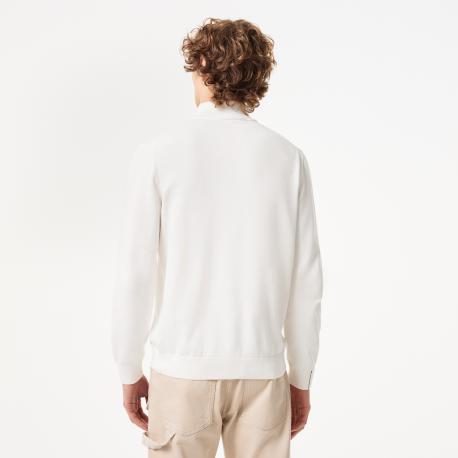 Мужской хлопковый свитер  на молнии с высоким воротом Lacoste