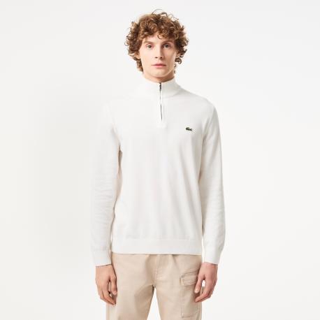 Мужской хлопковый свитер  на молнии с высоким воротом Lacoste