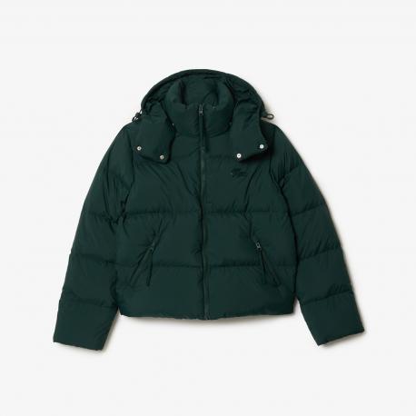 Женская короткая куртка  с капюшоном Lacoste