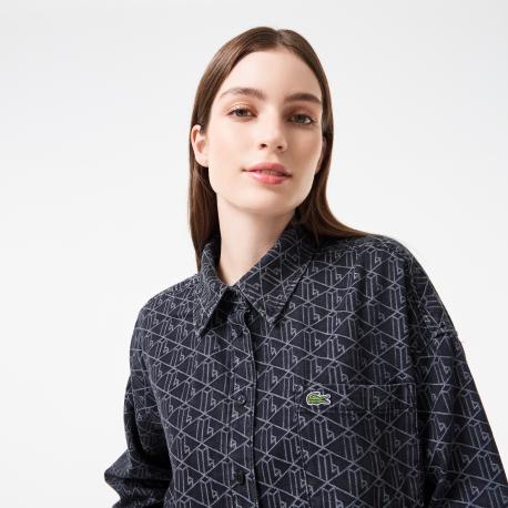 Женская короткая джинсовая рубашка  Regular Fit Lacoste
