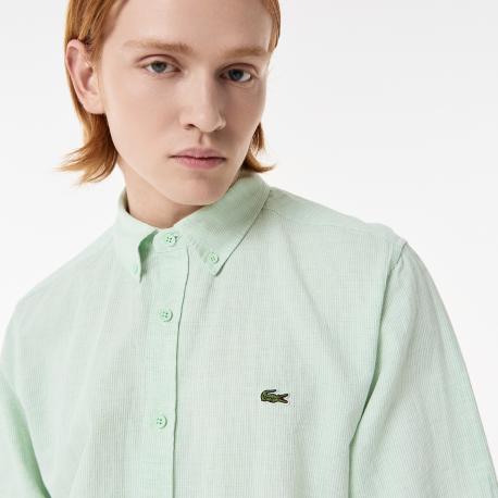 Мужская рубашка  из смеси хлопка и льна Lacoste