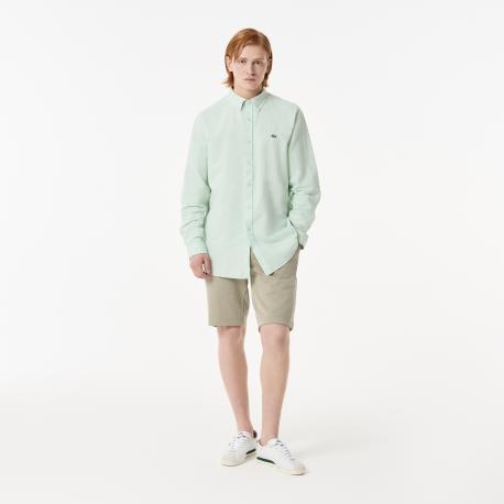 Мужская рубашка  из смеси хлопка и льна Lacoste