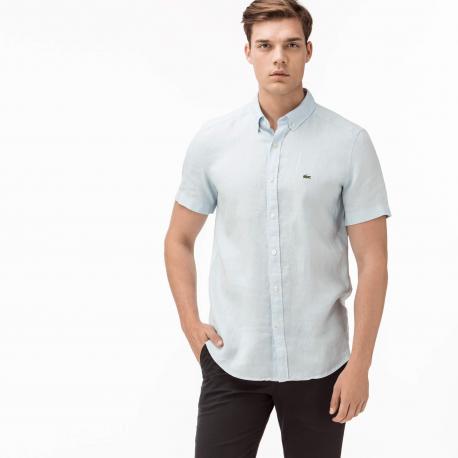 Мужская льняная рубашка  Slim Fit Lacoste