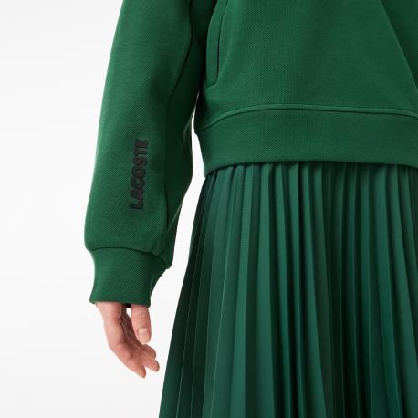 Женское плиссированное платье-толстовка  на молнии Lacoste