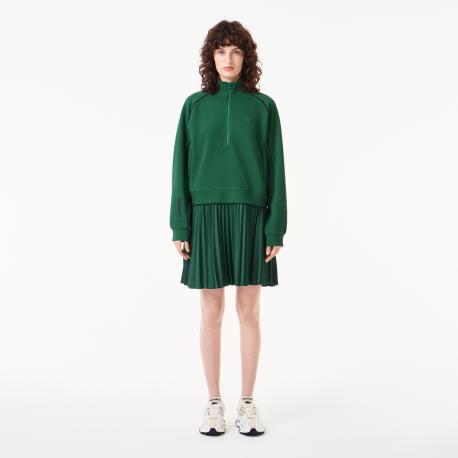 Женское плиссированное платье-толстовка  на молнии Lacoste