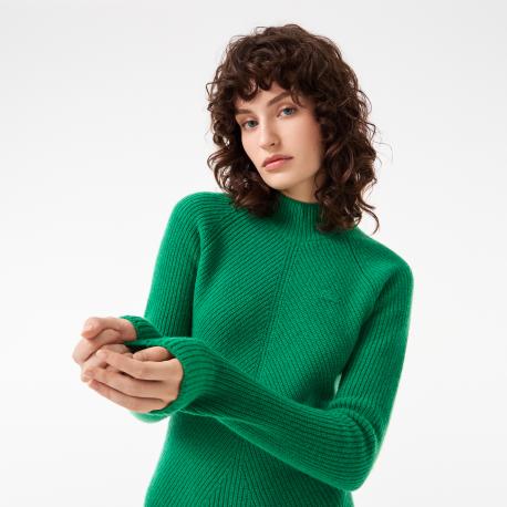 Женское шерстяное платье  с длинным рукавом Lacoste