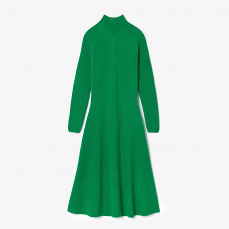 Женское шерстяное платье  с длинным рукавом Lacoste