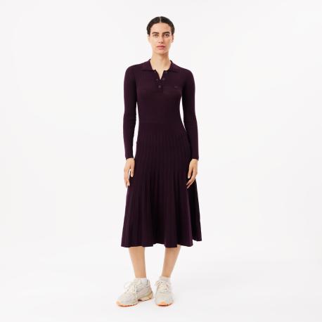 Женское шерстяное платье  с длинными рукавами Lacoste