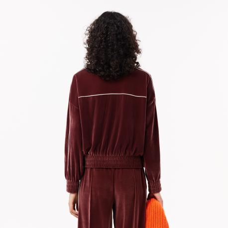Женская велюровая толстовка  OVERSIZED Fit на молнии Lacoste