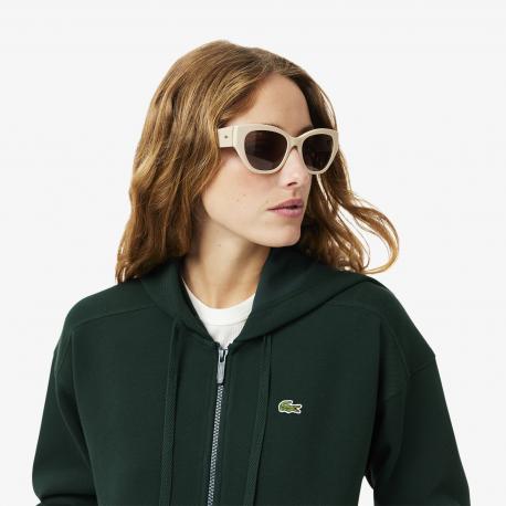 Женская толстовка  с капюшоном на молнии Lacoste