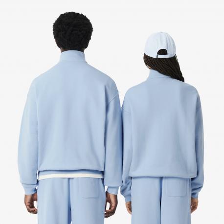 Хлопковый свитшот  Unisex Loose Fit из плотного флиса с застежкой-молнией на воротнике Lacoste