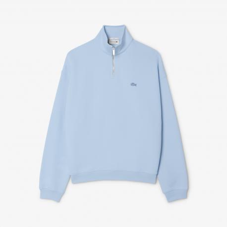 Хлопковый свитшот  Unisex Loose Fit из плотного флиса с застежкой-молнией на воротнике Lacoste