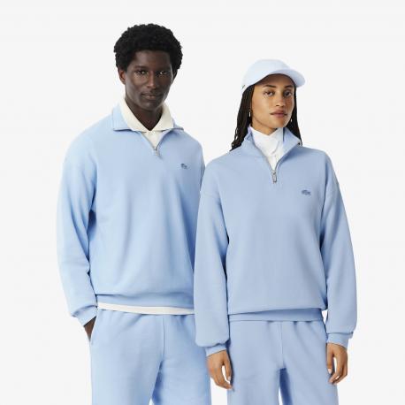 Хлопковый свитшот  Unisex Loose Fit из плотного флиса с застежкой-молнией на воротнике Lacoste