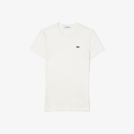 Женская Футболка  Slim Fit из хлопка в рубчик Lacoste