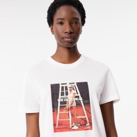 Женская хлопковая Футболка Lacoste