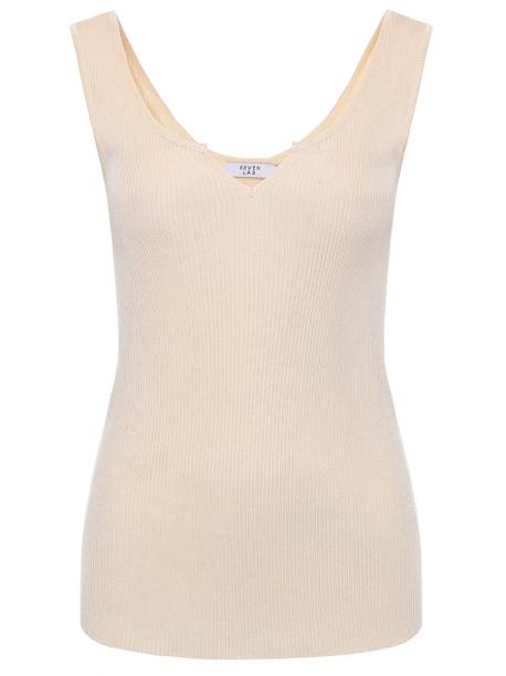 Топ из вискозы и шелка SEVEN LAB