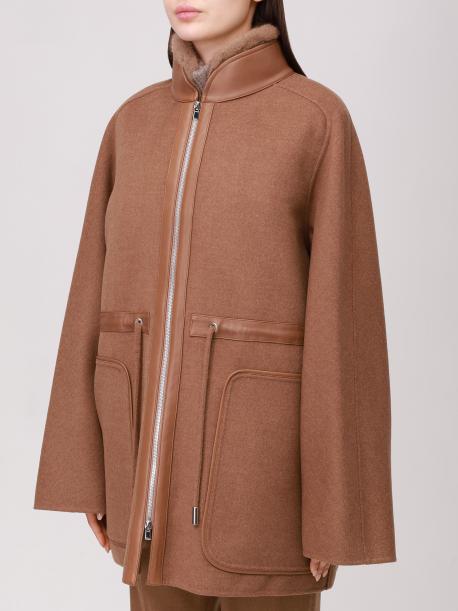 Парка шерстяная с мехом норки KITON