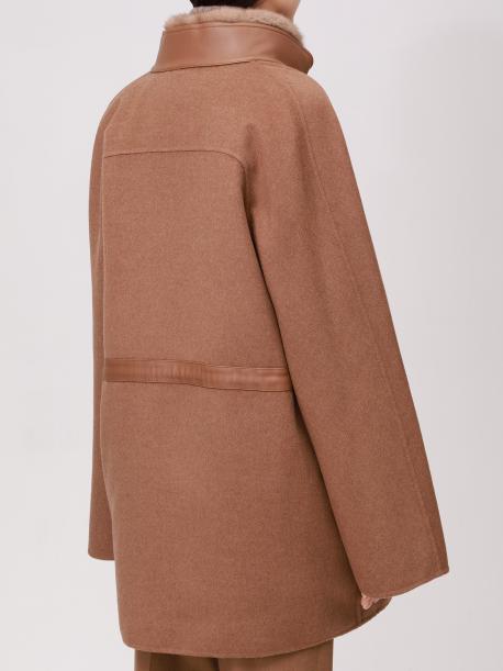 Парка шерстяная с мехом норки KITON