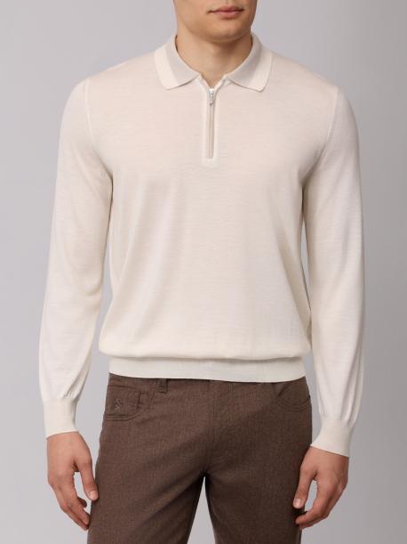 Поло из шерсти и шелка BERTOLO LUXURY MENSWEAR