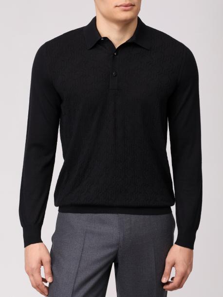 Поло из шерсти и шелка BERTOLO LUXURY MENSWEAR