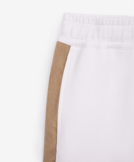 Брюки спортивные с замшевыми лампасами белые  Select (152) Gulliver