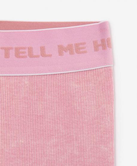 Леггинсы для девочки из вареного трикотажа в рубчик розовые  (122) Gulliver