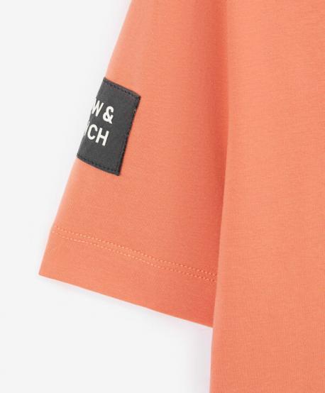 Футболка с коротким рукавом для мальчика с принтом терракотовая Gulliver