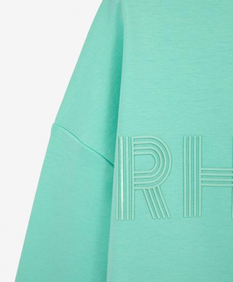 Лонгслив для девочки укороченный силуэта умеренный оверсайз мятный  (164) Gulliver