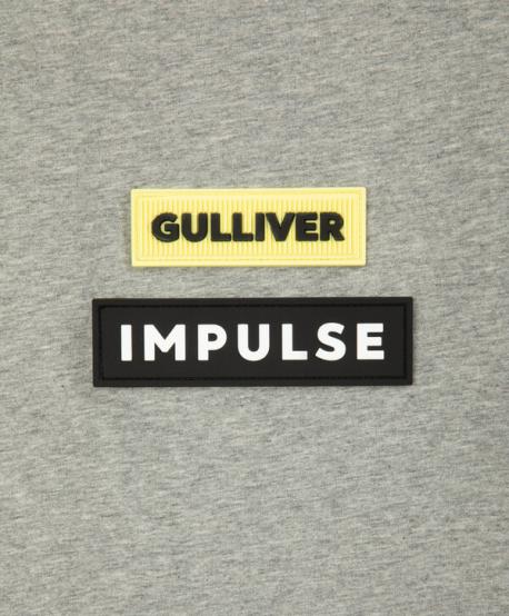 Футболка для мальчика серая с нашивками оверсайз  (146) Gulliver