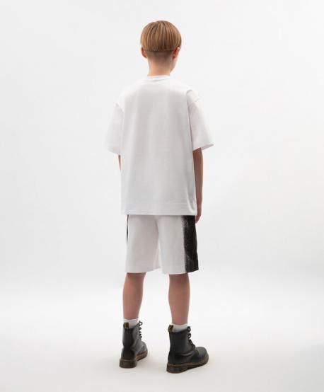 Шорты для мальчика текстильные чёрно-белые  (110) Gulliver