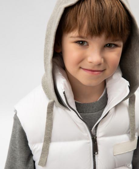 Жилет стеганый для мальчика белый  (110) Roberto Moretti