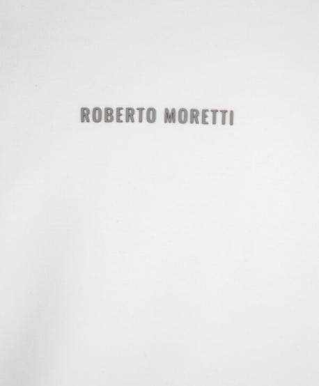 Белый свитшот для девочки с принтом трикотажный Roberto Moretti