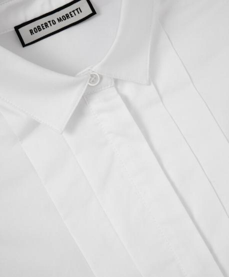 Платье детское с коротким рукавом текстильное трапециевидной формы белое Roberto Moretti