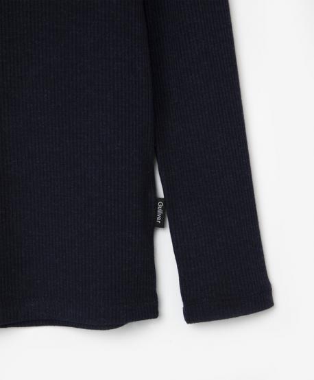 Водолазка трикотажная в рубчик синяя Gulliver