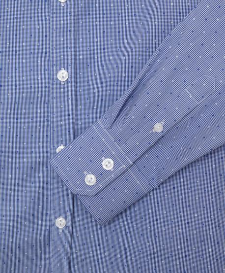 Сорочка полуприлегающего силуэта с длинным рукавом синяя для мальчика Gulliver