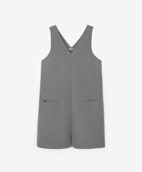 Сарафан из джерси с карманами серый для девочки Gulliver