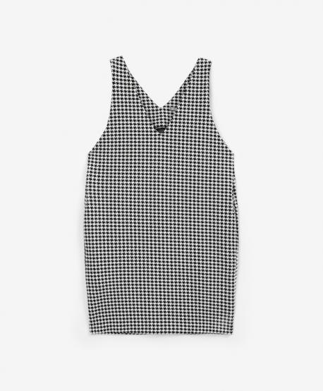 Сарафан трикотажный с принтом чёрно-белый для девочки Gulliver