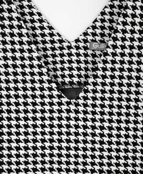 Сарафан трикотажный с принтом чёрно-белый для девочки Gulliver