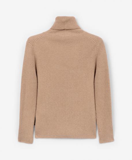 Водолазка для мальчика вязаная бежевая Gulliver