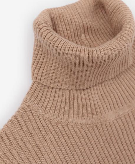 Водолазка для мальчика вязаная бежевая Gulliver