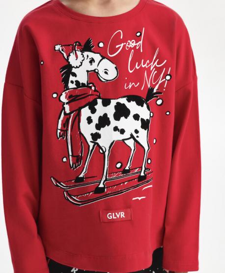 Пижама для мальчика из трикотажа с принтом мультицвет Gulliver